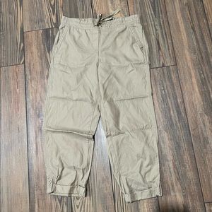 Talbots elastic waist cropped chinos